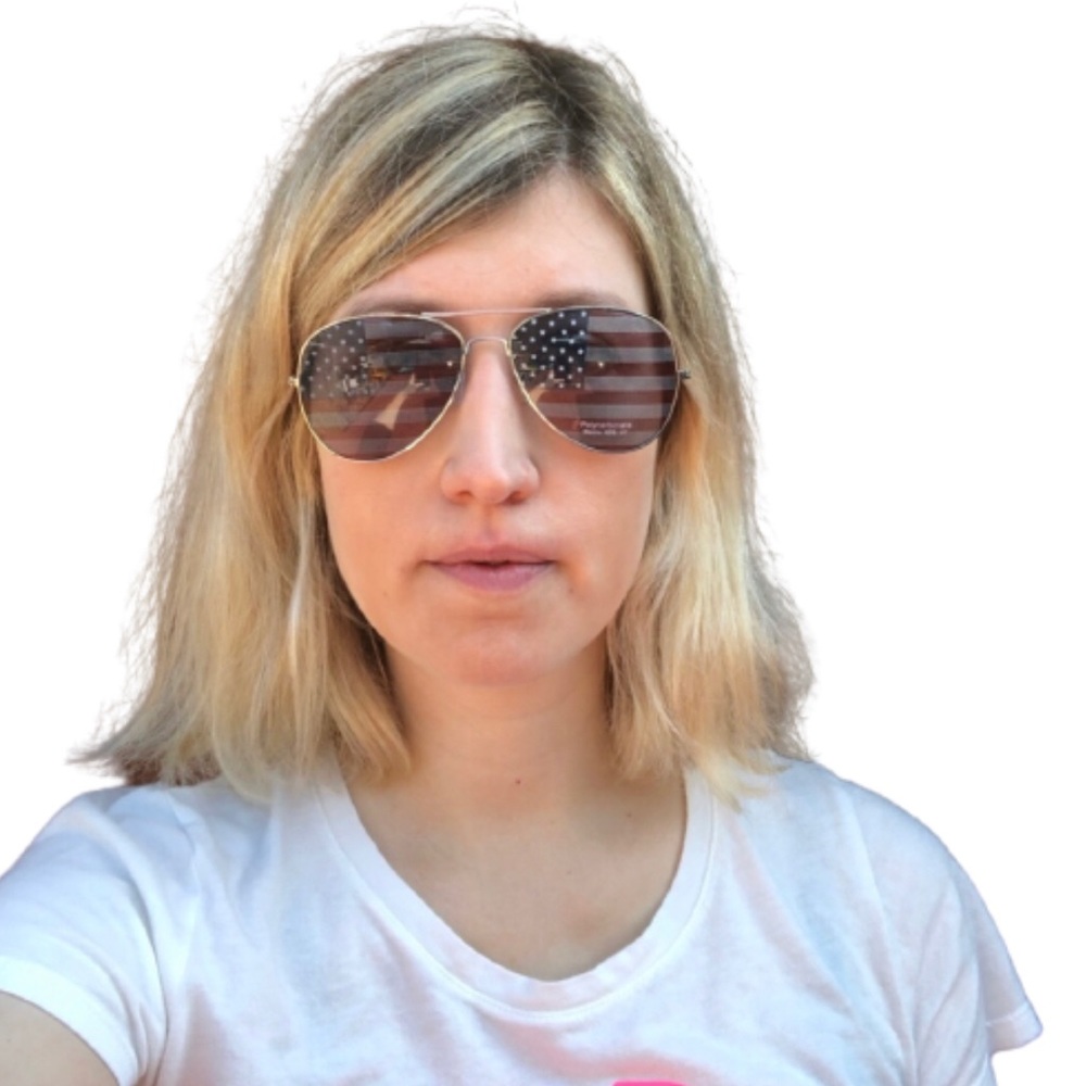 American flag aviator style sunglasses usa stars
